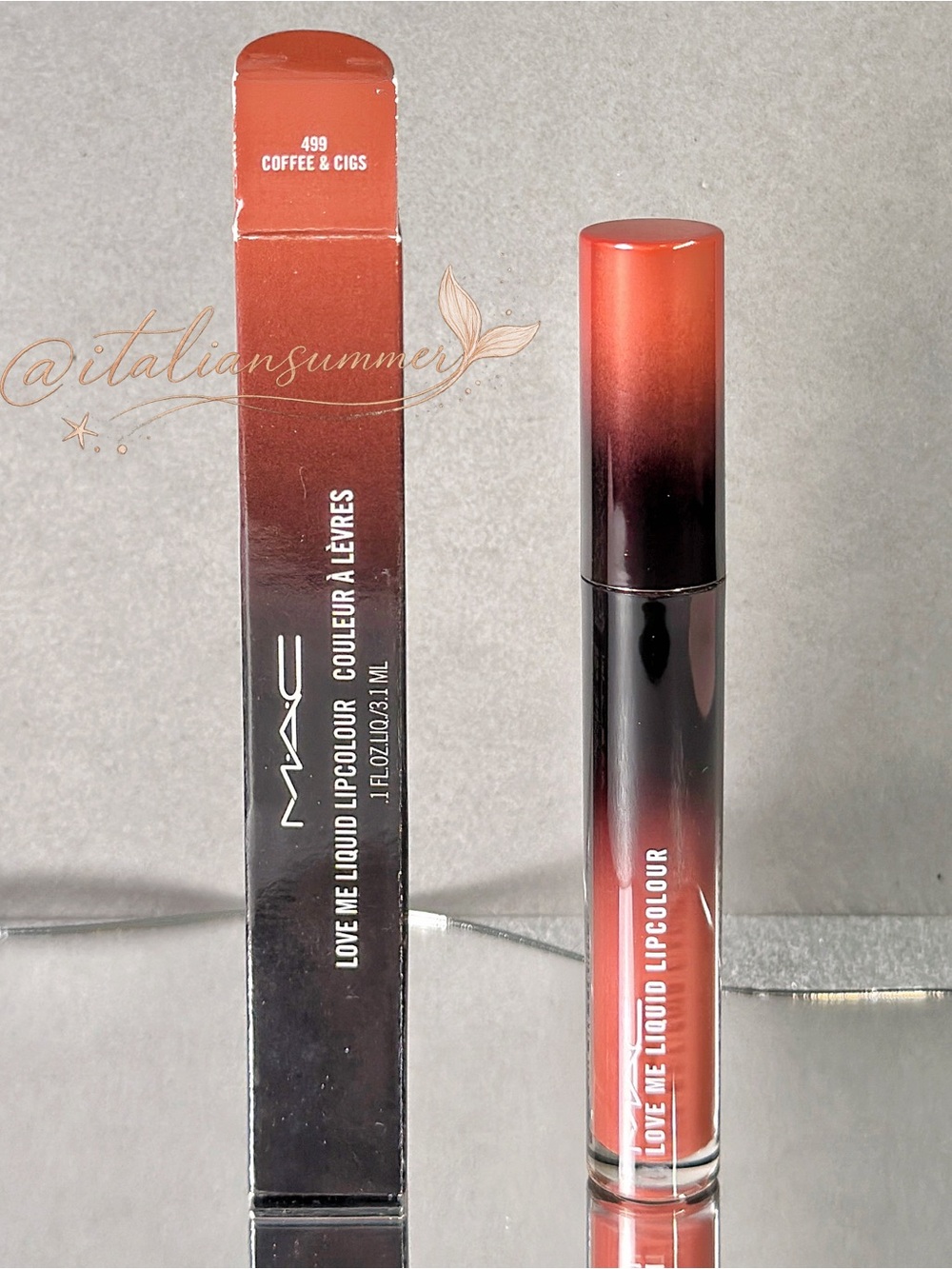 MAC Love Me Lipcolour Coffee & Cigs 499 Lipgloss New In Box